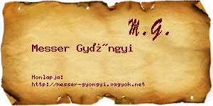 Messer Gyöngyi névjegykártya