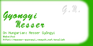 gyongyi messer business card