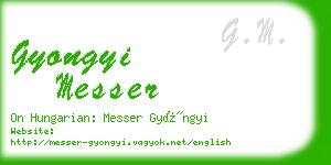 gyongyi messer business card